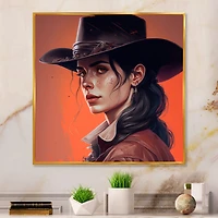 Western Cow Girl Wall Art