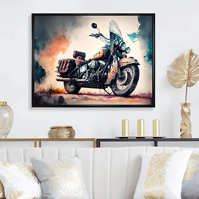 Motorcycle Parked The Desert I Wall Art