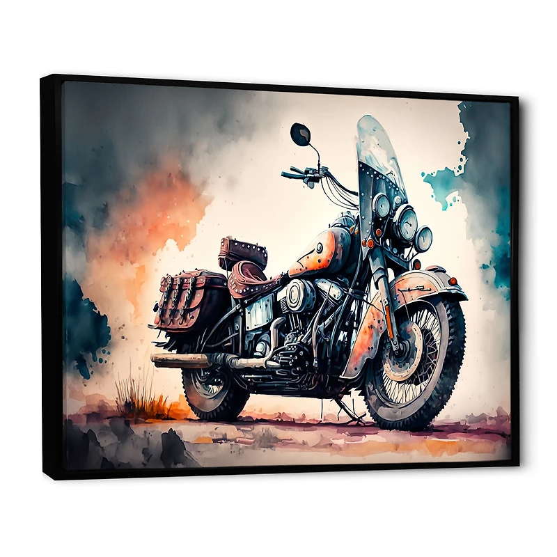 Motorcycle Parked The Desert I Wall Art