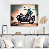 Motorcycle Parked The Desert I Wall Art