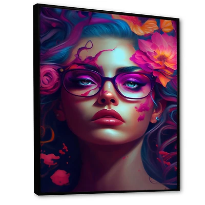 Woman With Blue Hair Wall Art