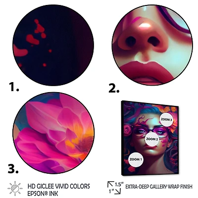 Woman With Blue Hair Wall Art