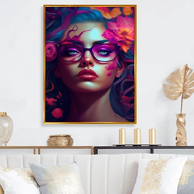 Woman With Blue Hair Wall Art