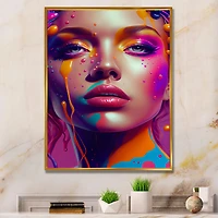 Liquid Ink Woman Portrait I Wall Art