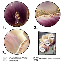 Cream And Purple Tulip Wall Art