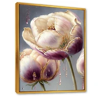 Cream And Purple Tulip Wall Art