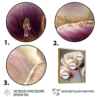 Cream And Purple Tulip Wall Art