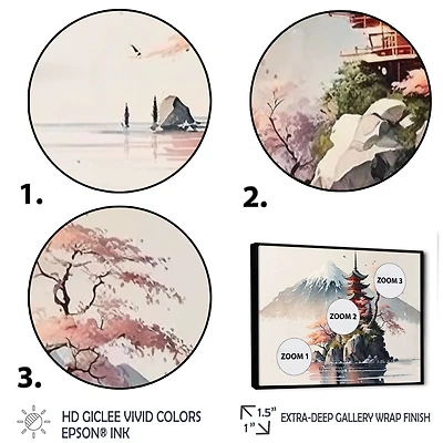 Japanese Landscape Watercolor I Wall Art
