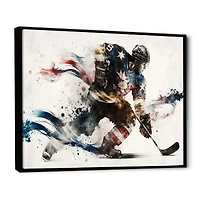 Usa Hockey Player Action VI Wall Art