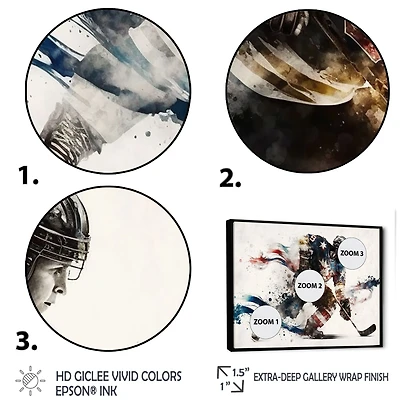 Usa Hockey Player Action VI Wall Art