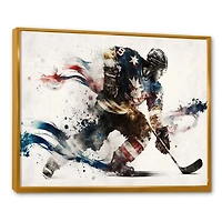 Usa Hockey Player Action VI Wall Art