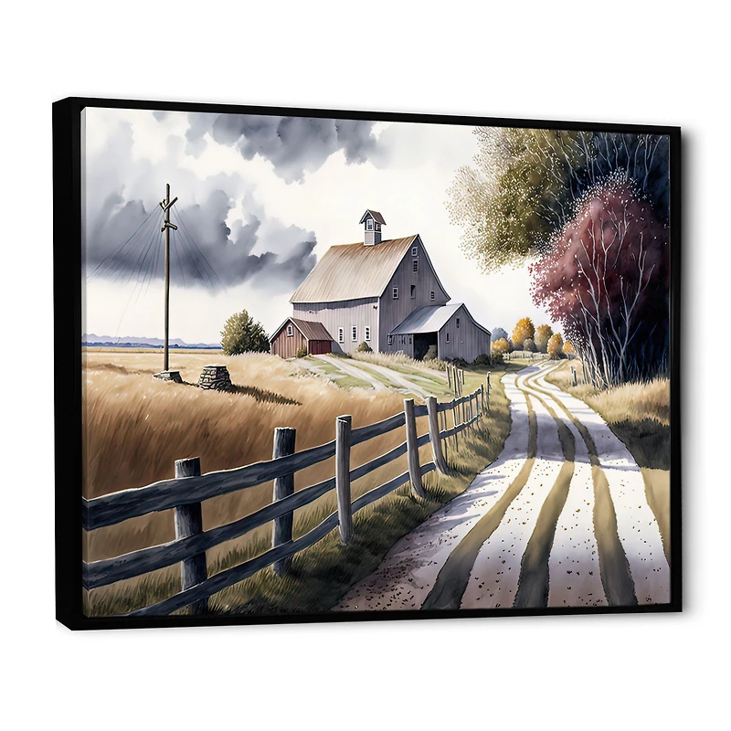 Calm Red Barn Spring VII Wall Art