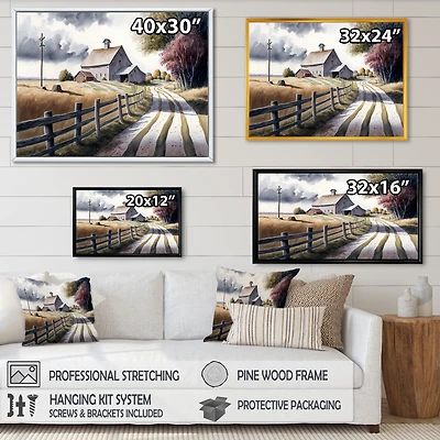 Calm Red Barn Spring VII Wall Art