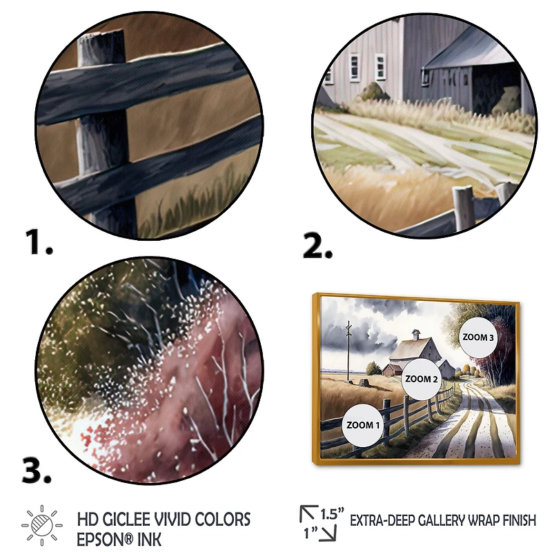 Calm Red Barn Spring VII Wall Art