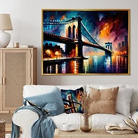 Colorful Brooklyn Bridge Wall Art