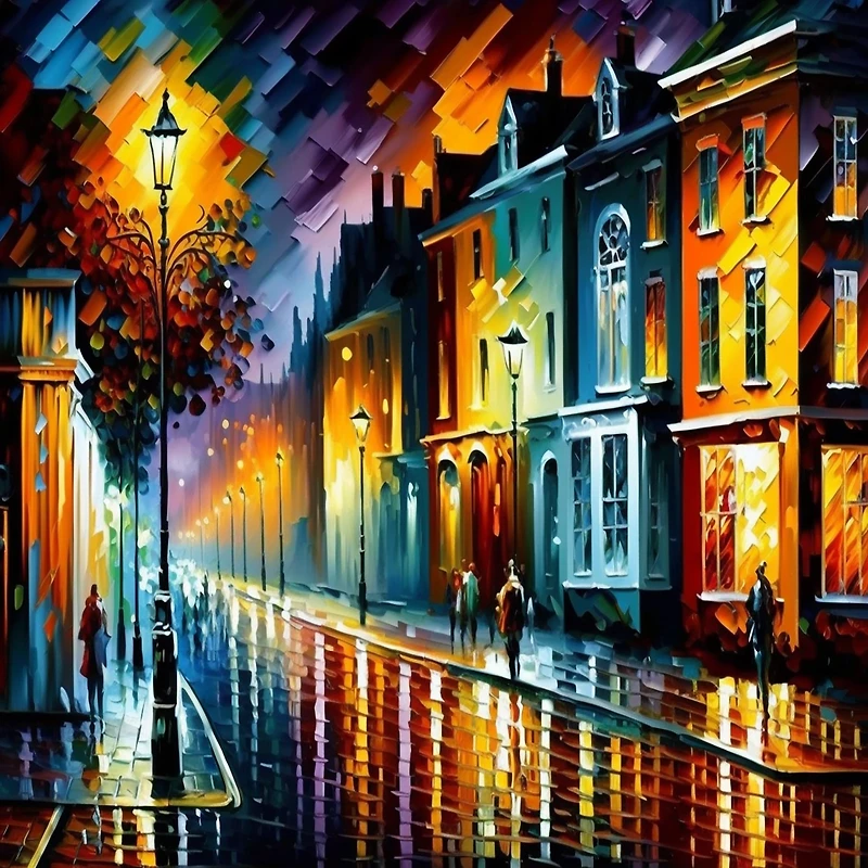 Colorful City Vibrant Radiant Wall Art