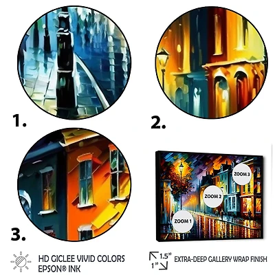 Colorful City Vibrant Radiant Wall Art