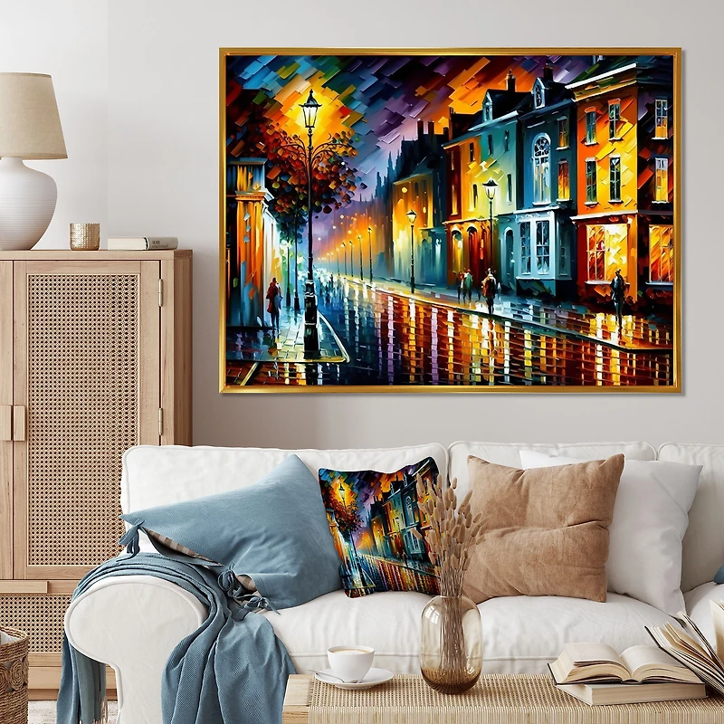 Colorful City Vibrant Radiant Wall Art