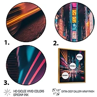 Futuristic New York City Neon Wall Art