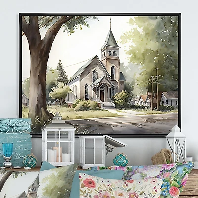 Monochome Yellow And Grey Farm Wall Art