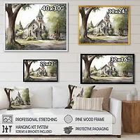 Monochome Yellow And Grey Farm Wall Art