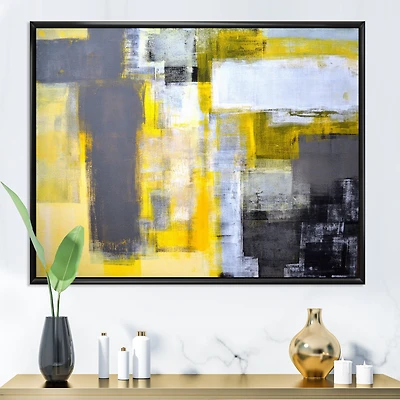 Toile imprimée « Grey and Yellow Blur »