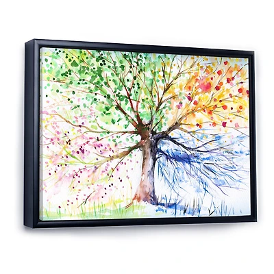 Four Seasons Tree  Canvas Art Print