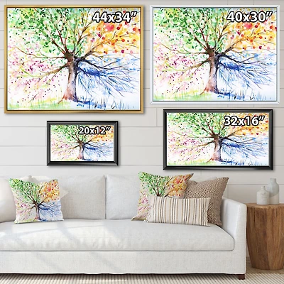 Toile imprimée « Four Seasons Tree »