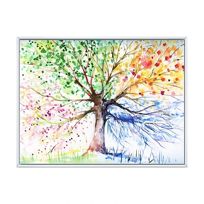 Four Seasons Tree  Canvas Art Print