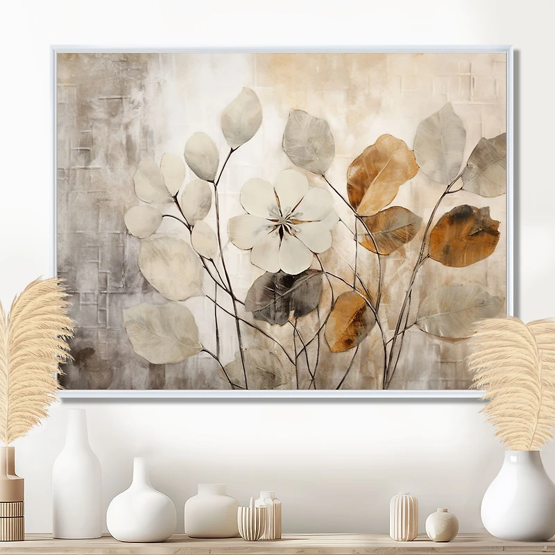 Design floral neutre « Beige Botanical Impressions »