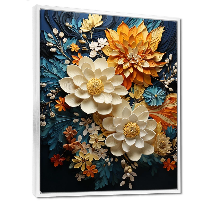 Mouvement botanique moderne « Teal and Orange Botanical Motion »