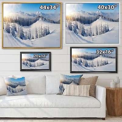 Winter Mountains Panorama  Wall Art