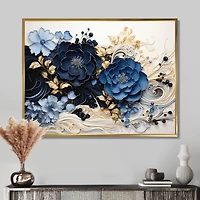 Blue Wildflowers Ink – Flowing Botanical atercolor
