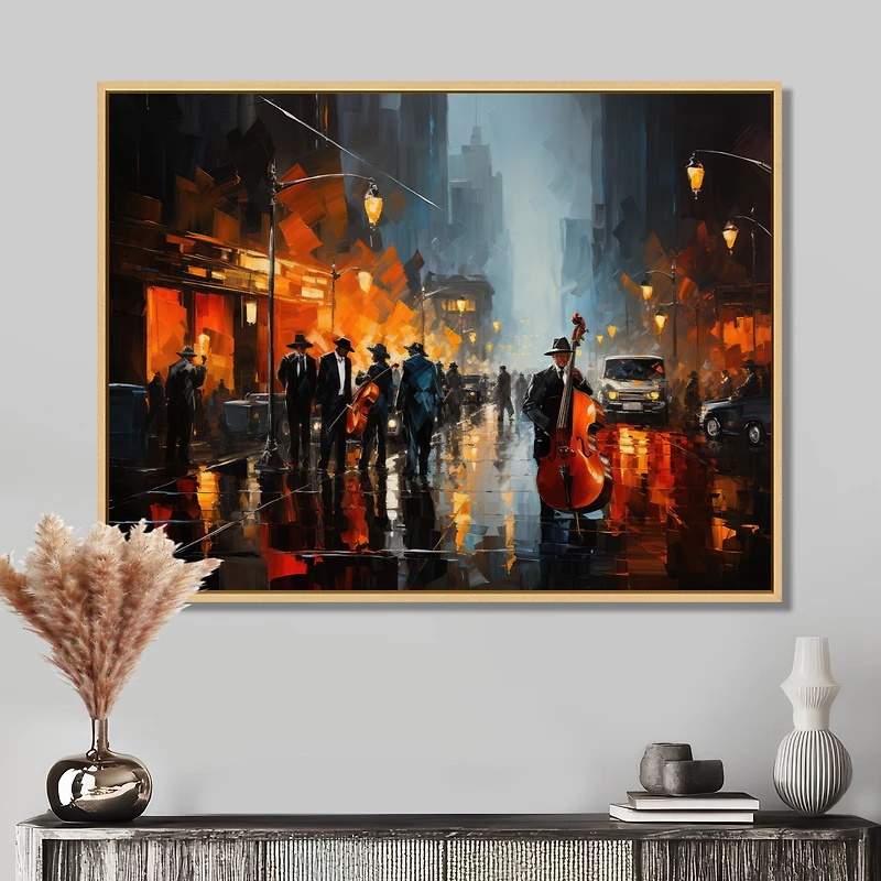 Scène musicale jazz vibrante « Harlem Jazz City »