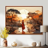 African Journey – Warm Desert Landscape Painting