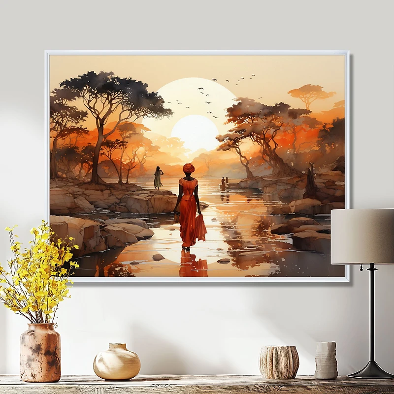 African Journey – Warm Desert Landscape Painting