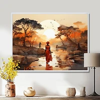 African Journey – Warm Desert Landscape Painting