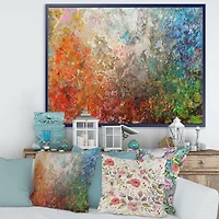 Board Stained Abstract Art  Canvas Print