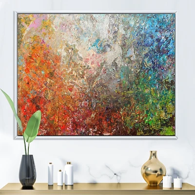Board Stained Abstract Art Canvas Print