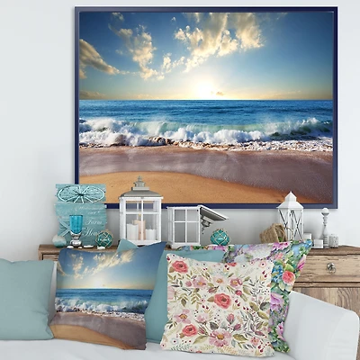 Sea Sunset Canvas Art Print