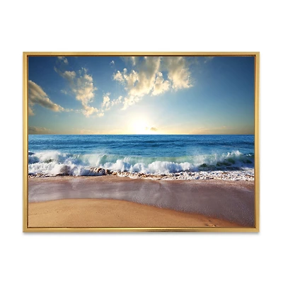 Sea Sunset Canvas Art Print