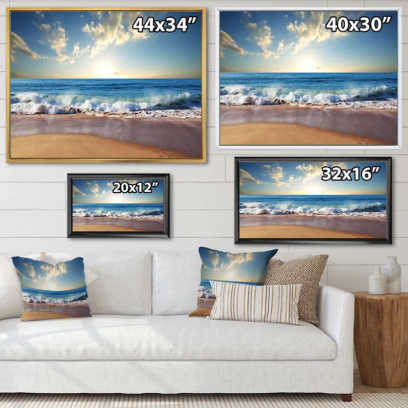 Sea Sunset  Canvas Art Print