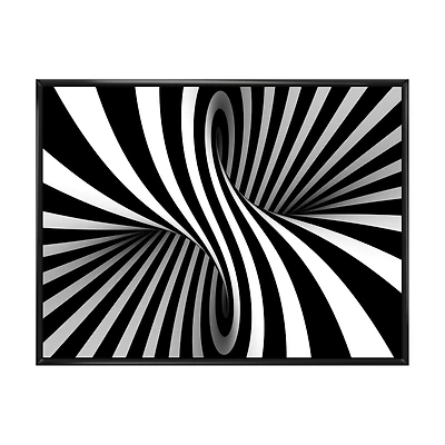 Black and White Spiral Digital Canvas Art Print