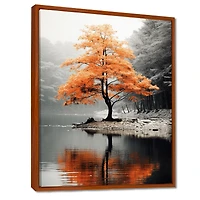 Paysage forestier serein orange et gris « Autumn Elegance »