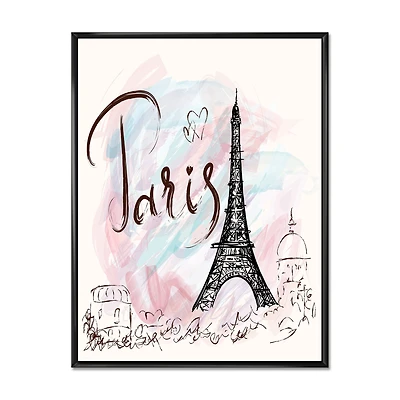 Toile « with Paris Eiffel Tower »