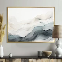 Abstraction conceptuelle moderne bleu et gris « Blue and Grey Linework »