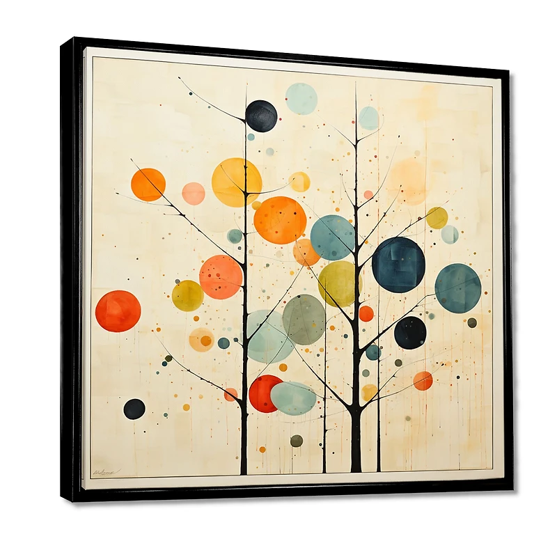 Mid-Century Minimalism – Beige Modern Abstract Art