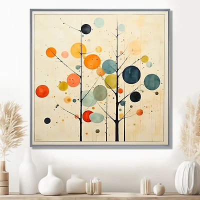 Mid-Century Minimalism – Beige Modern Abstract Art