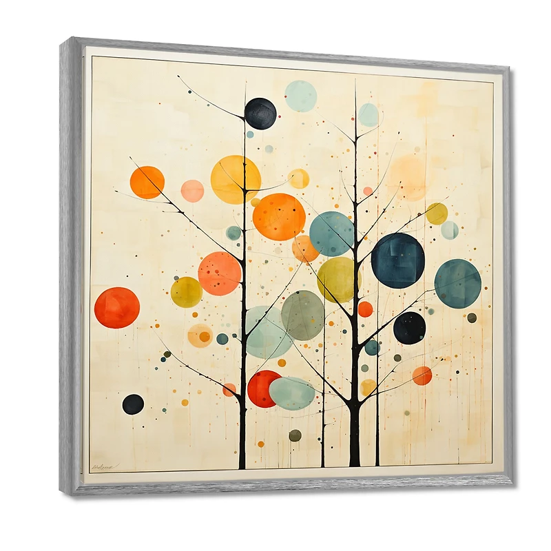 Art abstrait moderne beige « Mid-Century Minimalism »