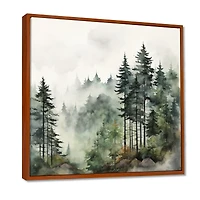 Misty Morning Pines – Tranquil Forest Landscape